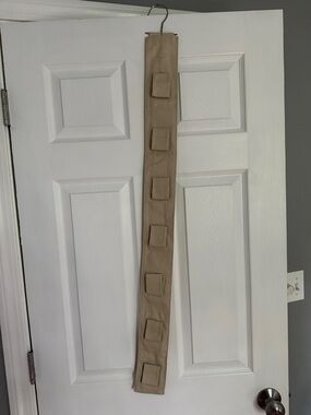 Hanging Over-the-Door Hat or Accessory Organizer - Taupe